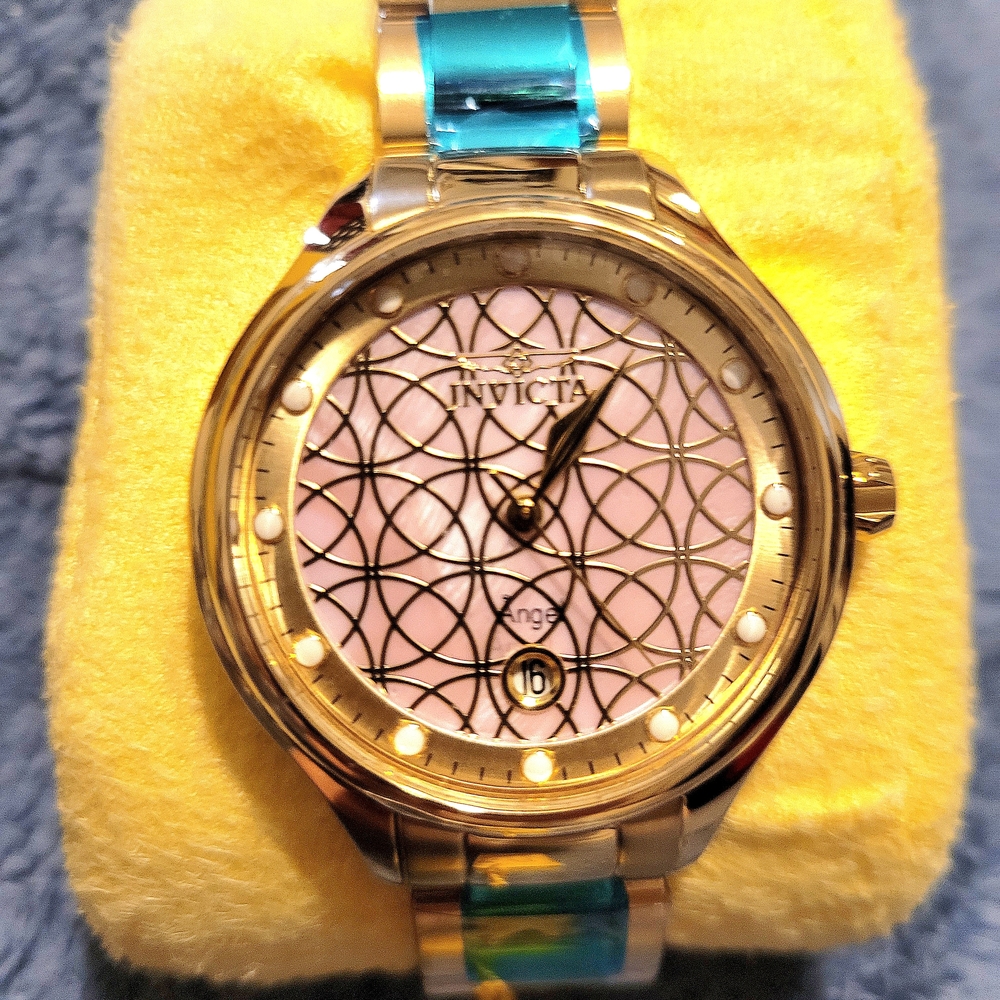COPY - Invicta Angel Gold and Pink Dial